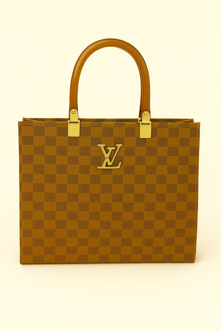 ELEGANCE CHECK TOTE