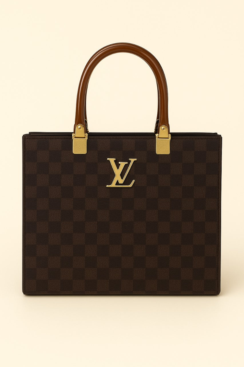 ELEGANCE CHECK TOTE