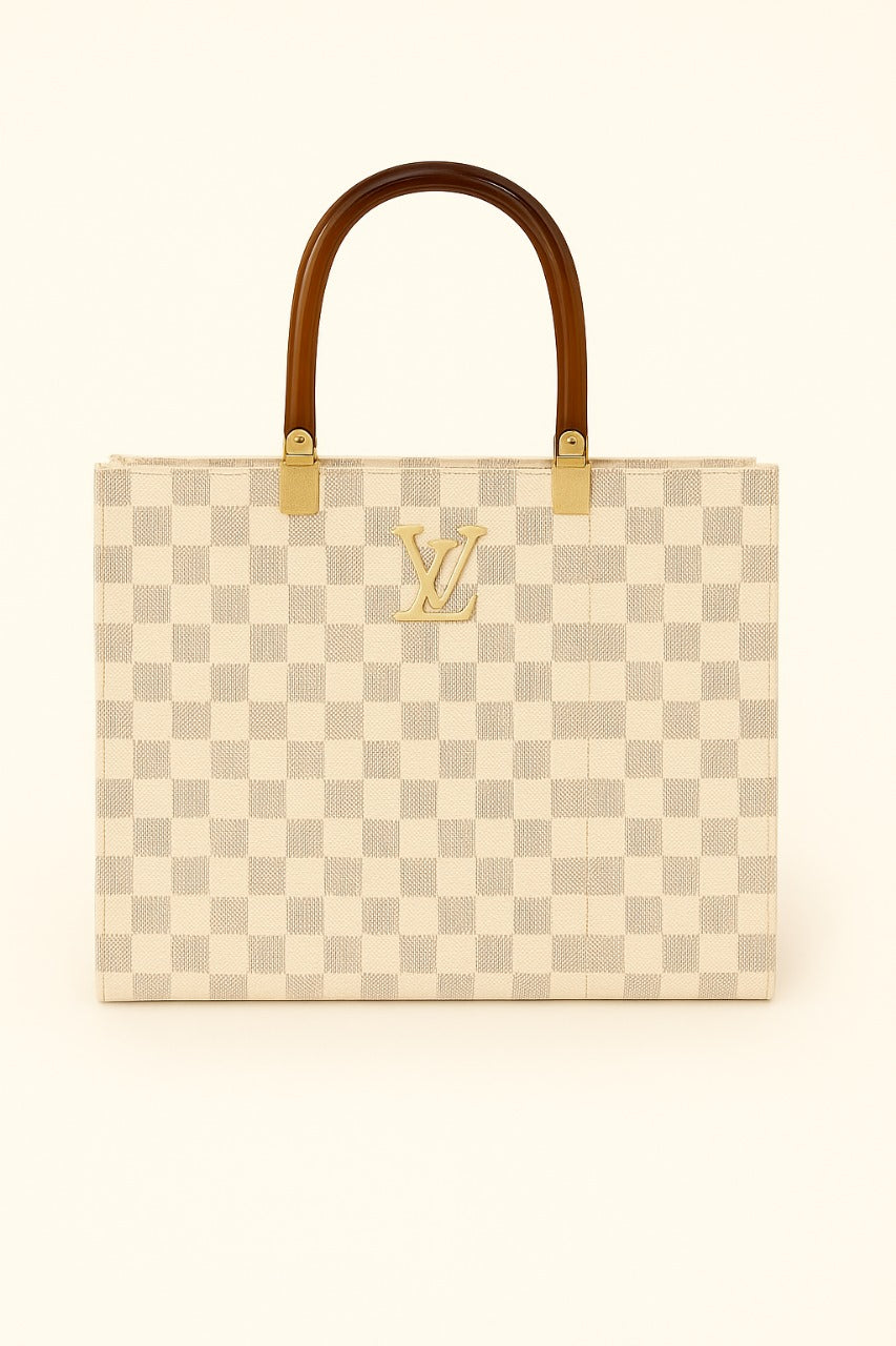 ELEGANCE CHECK TOTE