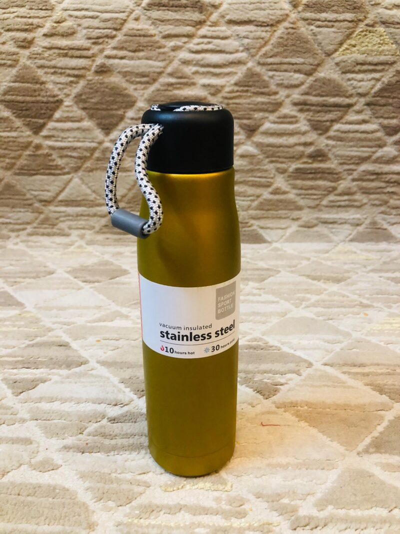 Stainless Steel Water Bottle, 500 ml, Double Wall Vacuum Insulated (gold)