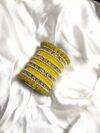 Pearl Yellow Velvet Bangle Set (PB002)