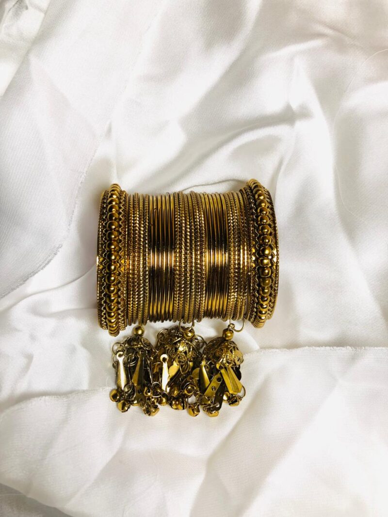 Golden Metal Jhumka Bangel Set(MB002)