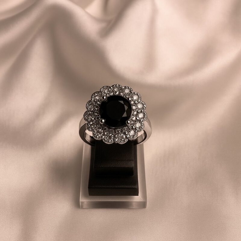 Round Tapered Black Ring(RT004)