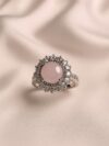Round Tapered Milky Stone Ring(RT002)