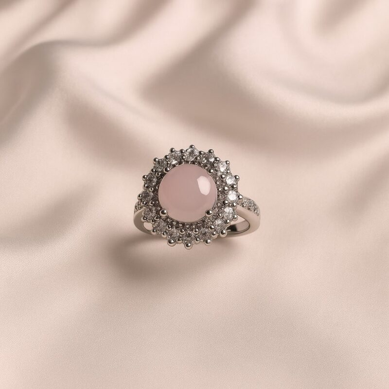 Round Tapered Milky Stone Ring(RT002)