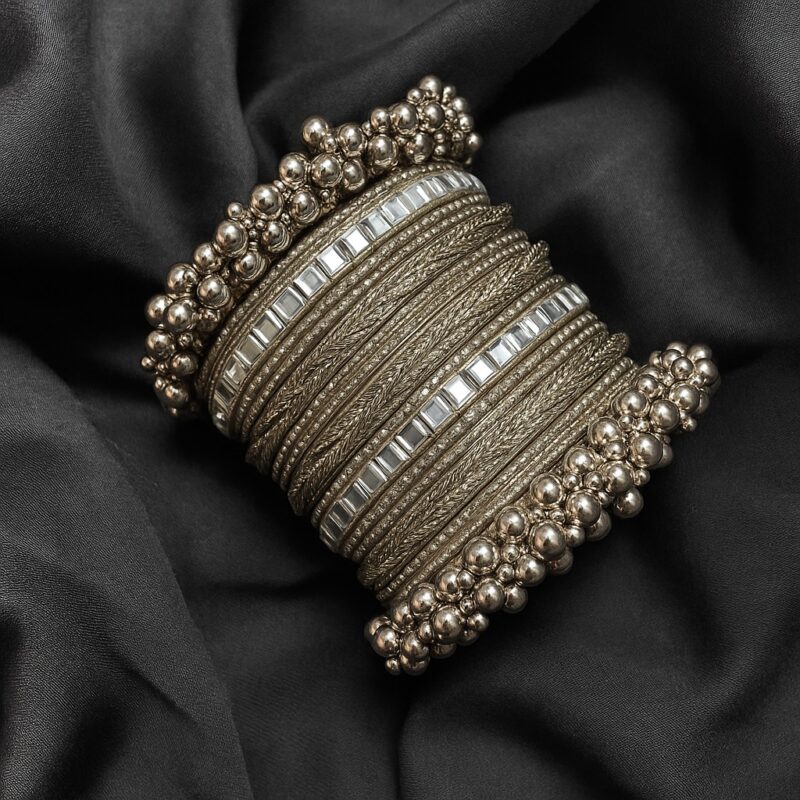 Oxidised Silver Bangel Set(SB001)