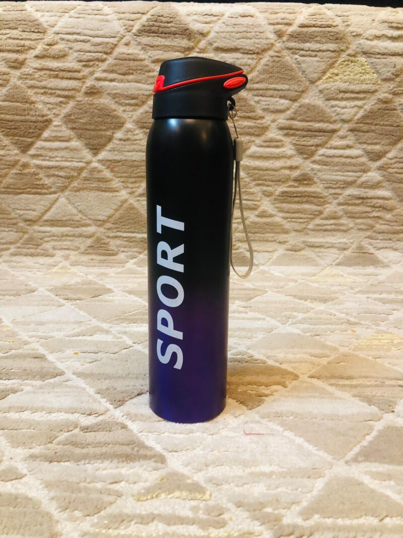 500ml Stainless Steel Double Wall Vacuum Flask, Sports Water Bottle, With Straw Tumbler