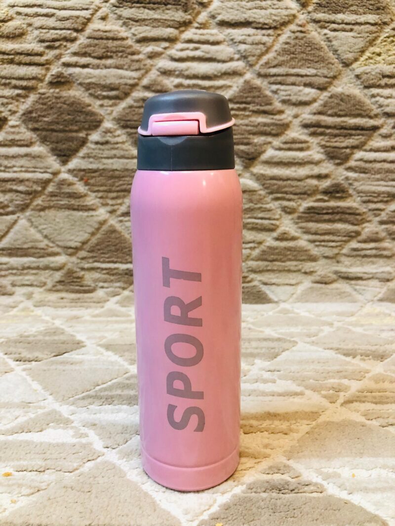 500ml Stainless Steel Double Wall Vacuum Flask, Sports Water Bottle, With Straw Tumbler